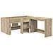 Letto alto per bambini con scrivania 2 pz Rovere Sonoma - Foto miniatura 3