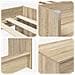 Letto alto per bambini con scrivania 2 pz Rovere Sonoma - Foto miniatura 6
