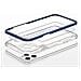 Custodia Trasparente 3in1 Per Iphone 11 Pro Max Con Bordo Blu E Cover In Gel. - Foto miniatura 3