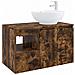Set di mobili per il bagno 2 pz Rovere Fumo - Foto miniatura 1
