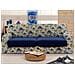 Copridivano Sofa Cover In Fantasia Disegno Ab 3 Posti Ab 2000 Blu - Foto miniatura 1