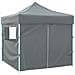 Tendone Per Feste Pieghevole Pop-up Con 4 Pareti 3x3m Antracite - Foto miniatura 2