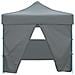 Tendone Per Feste Pieghevole Pop-up Con 4 Pareti 3x3m Antracite - Foto miniatura 7