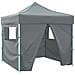 Tendone Per Feste Pieghevole Pop-up Con 4 Pareti 3x3m Antracite - Foto miniatura 1