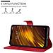 Custodia Compatibile Con Xiaomi Pocophone F1 In Rosso Carminio - Coperchio Protettiva Con Chiusura Magnetica, Funzione Stand E Tasca Per Le Carte - Foto miniatura 4