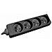 Eu Schuko 4 Way Power Strip - Black 1.5m - Foto miniatura 1