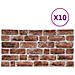 Pannelli Murali 3d Con Design A Mattoni Marrone Scuro 10 Pz Eps - Foto miniatura 3
