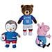 Peppa Pig Calciatori T'choupi E Orsetto Bruno Lotto Di 3 Peluche + / - 18 Cm - Foto miniatura 1