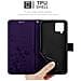 Custodia Compatibile Con Samsung Galaxy A42 / M42 In Lilla Scuro Fiore - Coperchio Protettivo In Design Floreale Con Chiusura Magnetica, Funzione Stand E Slot Per Carte - Foto miniatura 6