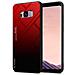 Custodia Compatibile Con Samsung Galaxy S8 Plus In Rosso - Nero - Coperchio Protettivo Bicolore In Vetro Temperato E Silicone Tpu - Foto miniatura 1