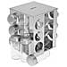 Kh-4008 Porta Spezie Girevole In Acciaio Inox Con 12 Contenitori - Foto miniatura 3