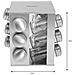 Kh-4008 Porta Spezie Girevole In Acciaio Inox Con 12 Contenitori - Foto miniatura 6