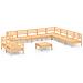 Set Salotto da Giardino 11 pz in Legno Massello di Pino - Foto miniatura 2