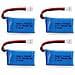 4 Pezzi Batterie Lipo Ricaricabili 3.7v, 380mah Per Rc Droni Quadricotteri Hubsan X4 H107l H107c H107d H107 V252 Jxd 385 - Foto miniatura 1