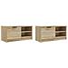 Mobili Tv 2 Pz Rovere Sonoma 80x35x36,5 Cm In Legno Multistrato - Foto miniatura 3