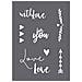 Stencil 'con Amore' 21 X 14,8 Cm E Spatola - Foto miniatura 1