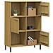 Libreria Con Gambe Metallo Marrone 90x35x128,5 Cm Massello Oslo - Foto miniatura 3