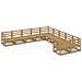 Set Divani da Giardino 10 pz in Legno Massello di Pino - Foto miniatura 2