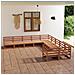 Set Divani da Giardino 10 pz in Legno Massello di Pino - Foto miniatura 1