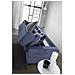 Divano Letto Adalgisa, Divano A 3 Posti, 100% Made In Italy, Sofà Soggiorno Con Apertura Girevole, In Tessuto Imbottito, Con Braccioli Standard, Cm 220x95h90, Blu - Foto miniatura 4