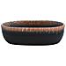 Lavabo Da Appoggio Nero E Arancione Ovale 47x33x13 Cm Ceramica - Foto miniatura 3