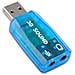 Thustech Adattatore Convertitore Scheda Audio Usb In Micorfono E Cuffie 5.1 Colore Blu - Foto miniatura 1