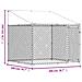 Gabbia Cani con Tetto e Porta Grigia 2x2x2 m in Acciaio Zincato - Foto miniatura 7