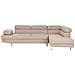 Divano Angolare 5 Posti Norrea Tessuto Beige Lato Sinistro - Foto miniatura 6