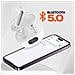 Auricolari Bluetooth In-ear Con Controllo Touch E Microfono, Bianco - Foto miniatura 4