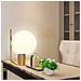 Lampada Da Tavolo 1 Sfera In Vetro Lume Supporto Abat Jour Bronzo G9 D34 - Foto miniatura 2