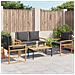Set Divani da Giardino 4 pz con Cuscini Nero in Polyrattan - Foto miniatura 9