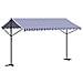 Tenda Da Sole Blu E Bianca 400x300 Cm In Tessuto E Acciaio - Foto miniatura 2