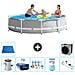 Piscina Fuori Terra - In Giro - 305x76 Cm - Grigio - Include Accessori Coordinati A2060 - Foto miniatura 1