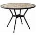 Brais - Tavolo Con Piano Rotondo E Mosaico Beige E Antracite - Foto miniatura 1