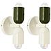 Set Di 2 Lampade Da Parete Topi Metallo Bianco Sporco - Foto miniatura 2