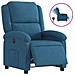 Poltrona Reclinabile Elettrica Blu in Velluto - Foto miniatura 1