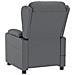 Poltrona Reclinabile Elettrica Grigia in Similpelle - Foto miniatura 6