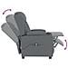 Poltrona Reclinabile Elettrica Grigia in Similpelle - Foto miniatura 7