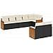 Set Divani da Giardino con Cuscini 8 pz Nero in Polyrattan - Foto miniatura 1