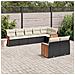 Set Divani da Giardino con Cuscini 8 pz Nero in Polyrattan - Foto miniatura 2