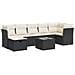 Set Divani da Giardino con Cuscini 8 pz Nero in Polyrattan - Foto miniatura 1
