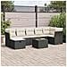Set Divani da Giardino con Cuscini 8 pz Nero in Polyrattan - Foto miniatura 2