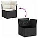 Set Divani da Giardino con Cuscini 8 pz Nero in Polyrattan - Foto miniatura 8