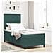 Letto Box Spring con Materasso Verde Scuro 90x200 cm Velluto - Foto miniatura 2