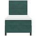 Letto Box Spring con Materasso Verde Scuro 90x200 cm Velluto - Foto miniatura 8