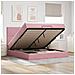 Struttura Letto Pouf con Materassi Rosa 180x200 cm Velluto - Foto miniatura 2