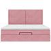 Struttura Letto Pouf con Materassi Rosa 180x200 cm Velluto - Foto miniatura 8