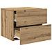 Cabinet da notte  con LED montato a parete in rovere artigianale 50x39x41 cm - Foto miniatura 5
