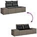 Set Divano da Giardino 8 pcs Grigio 319 x 154 x 85 cm - Foto miniatura 9
