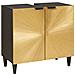 Armadio sottolavello con lo scaffale Nero e Oro 62 x 33 x 58 cm - Foto miniatura 1